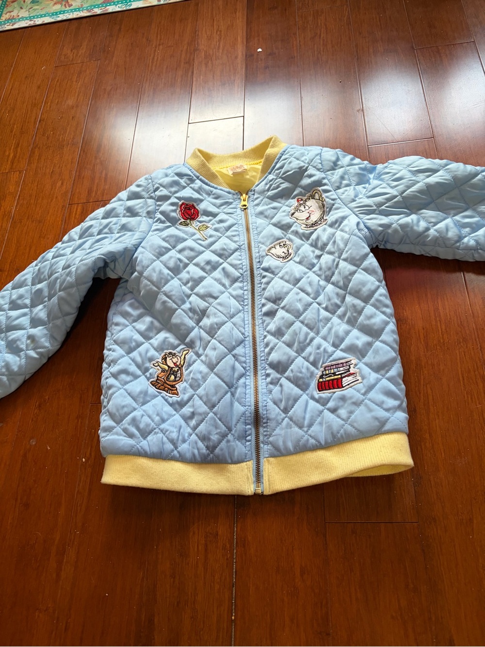 Vtg Disney Princess tutu couture quilted jacket beauty and the beast 10